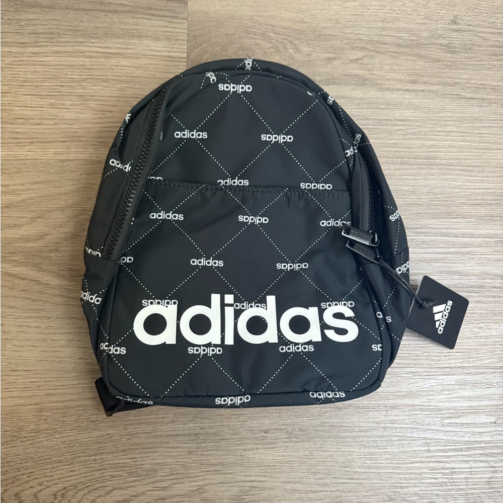 *NWT* Adidas Core Monogram Mini Backpack Black/White